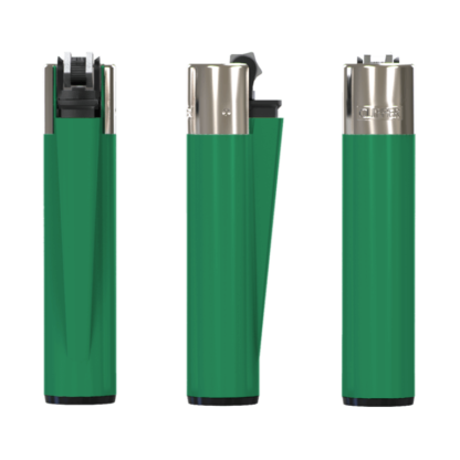3 green lighters - vector