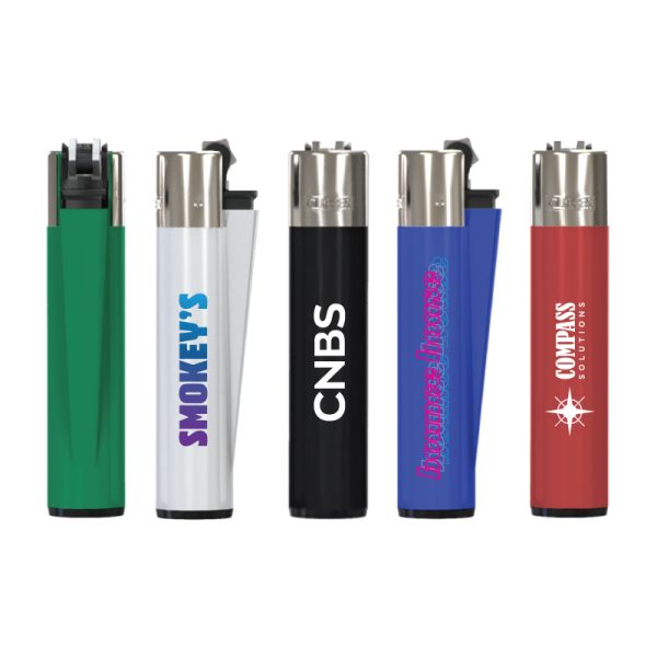 custom clipper lighters with logo - refillable promotional lighters